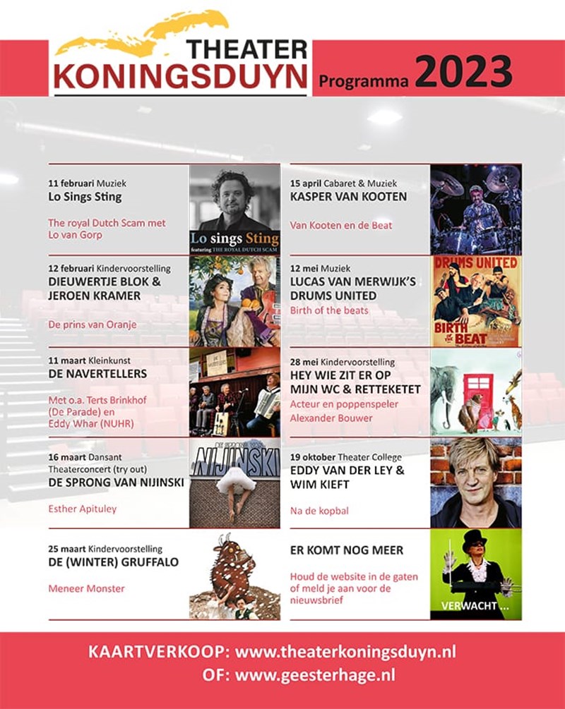 Programmering Theater Koningsduyn
